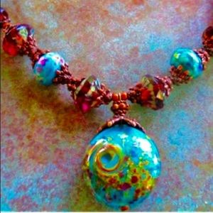 1 of a kind!Ultraviolet GemNecklace